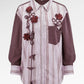 HBJ Flower Embroidery Shirt - Senja Merona