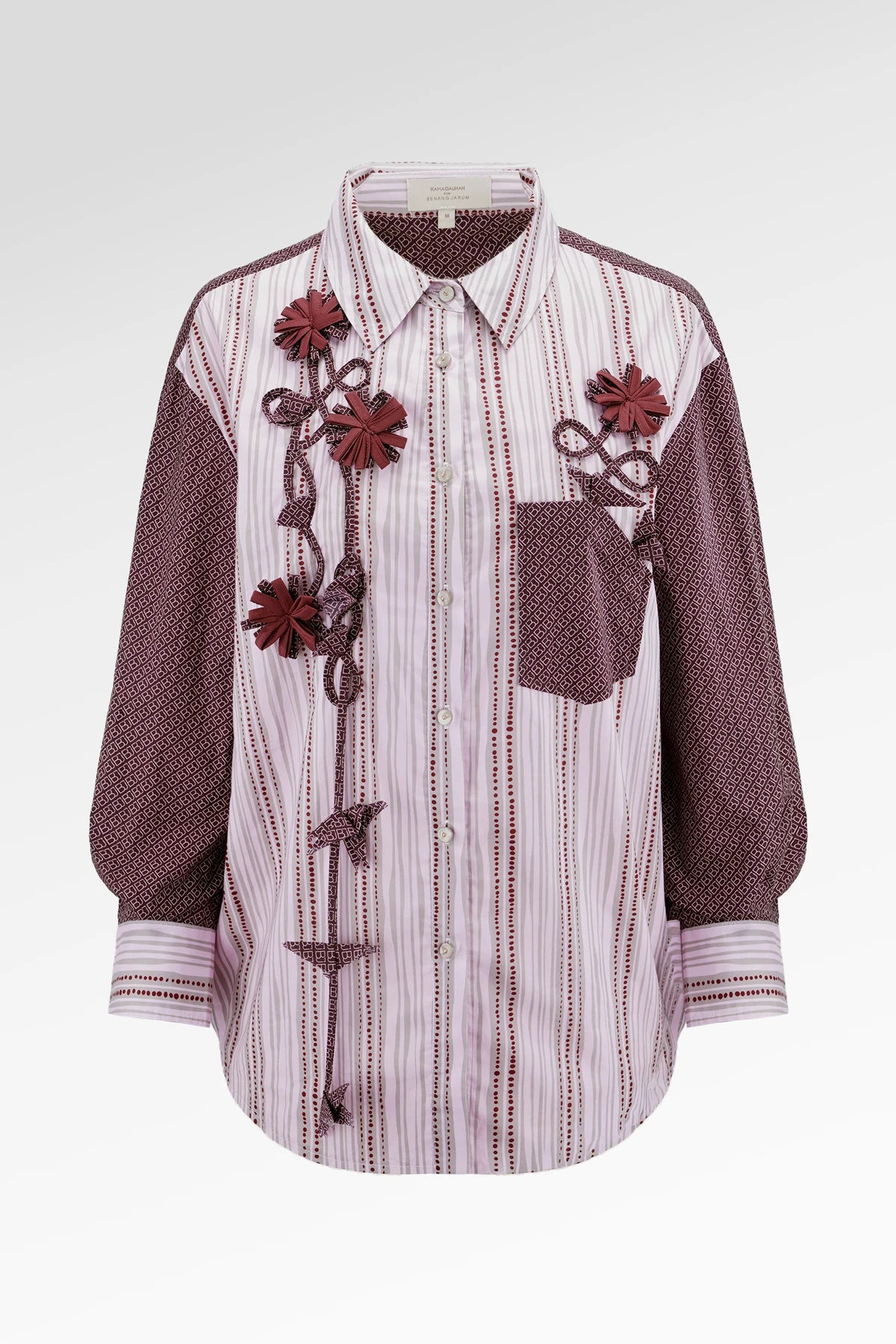 HBJ Flower Embroidery Shirt - Senja Merona