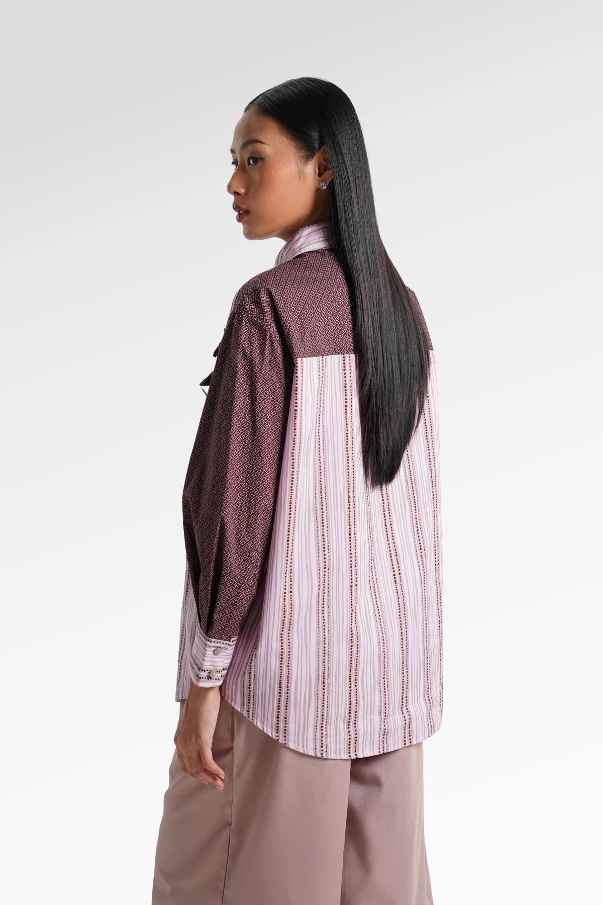 HBJ Flower Embroidery Shirt - Senja Merona