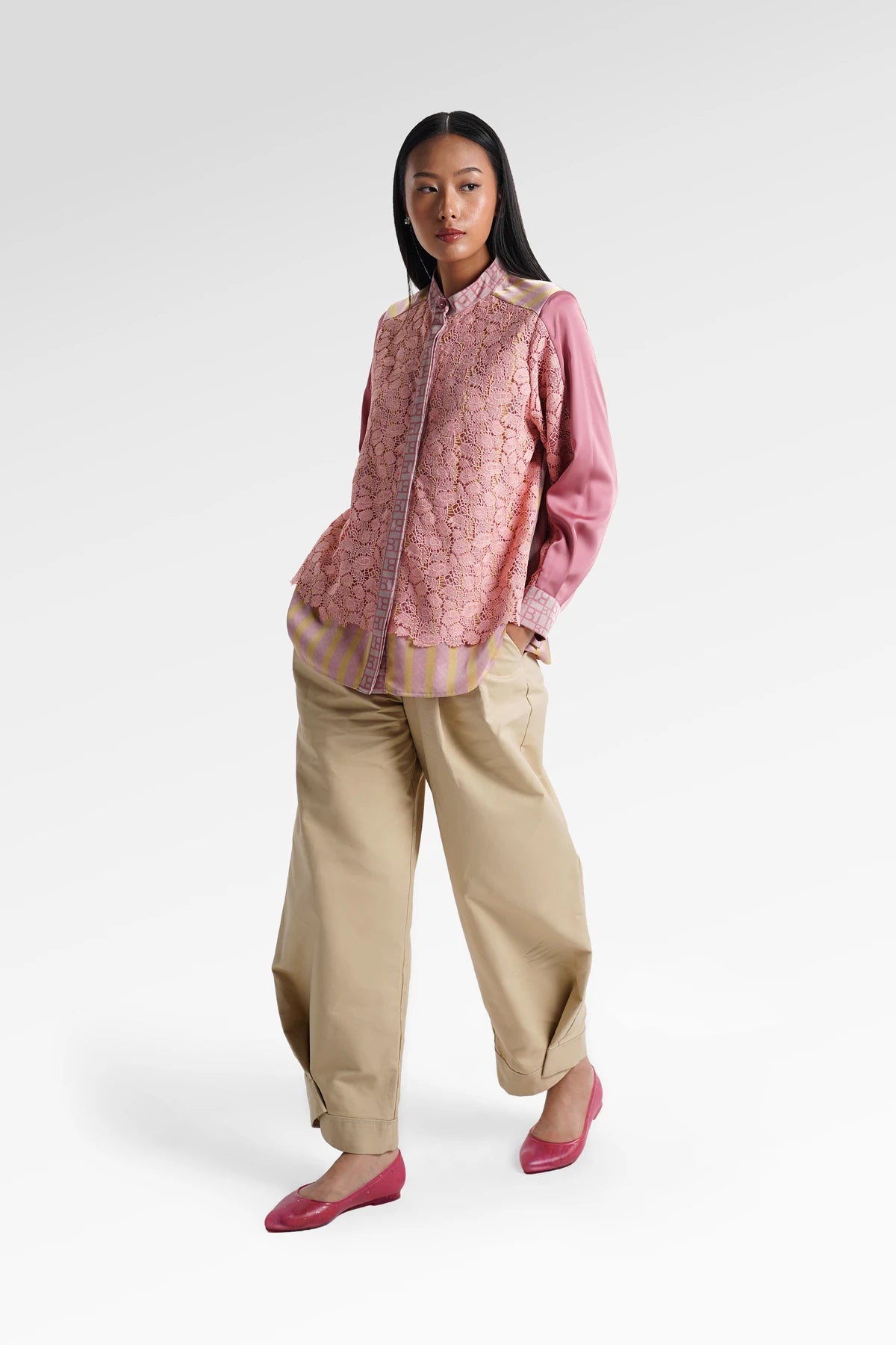 HBJ Lace Shirt - Senja Merona