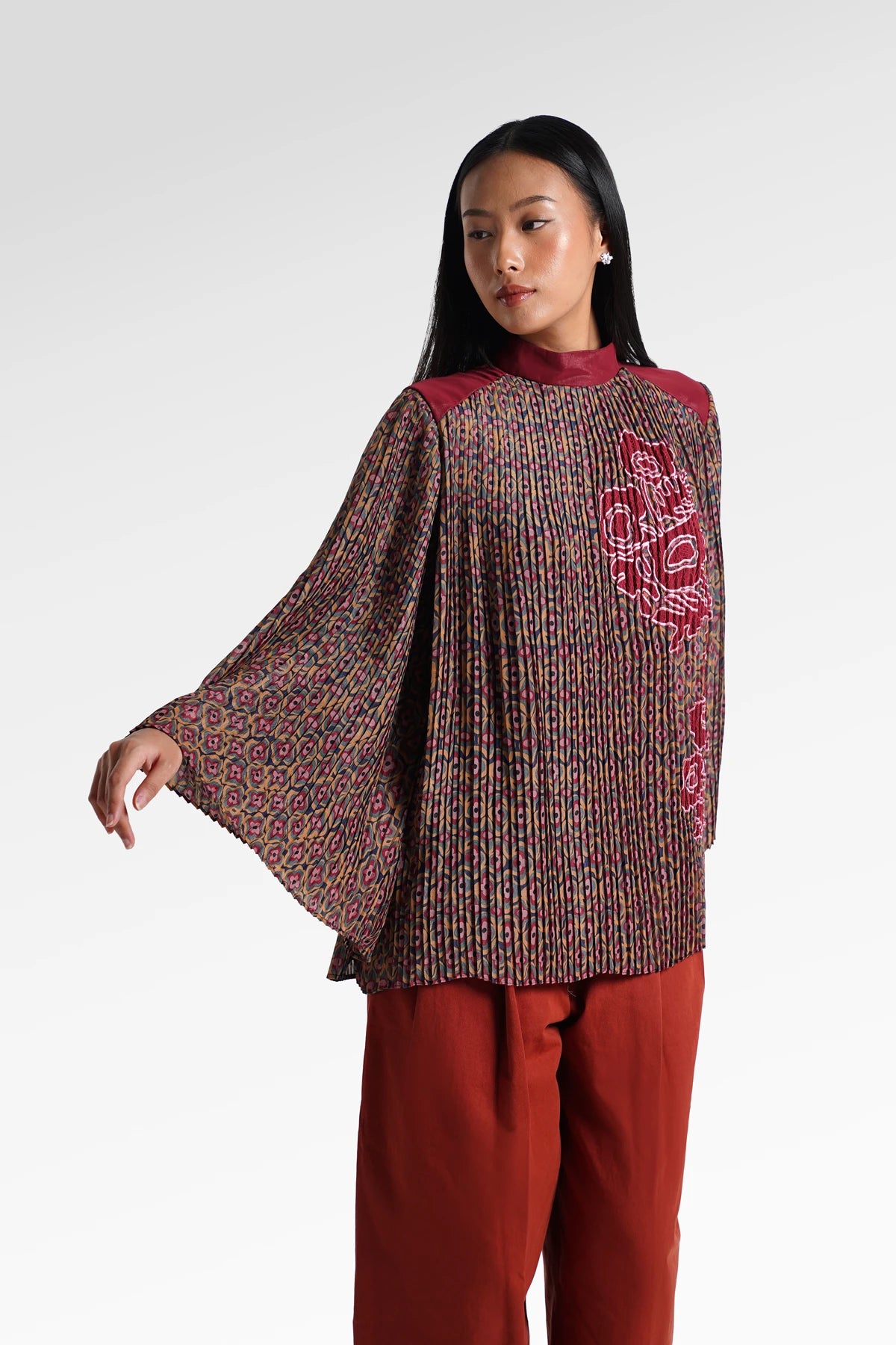 HBJ Pleated Blouse - Bias Fajar
