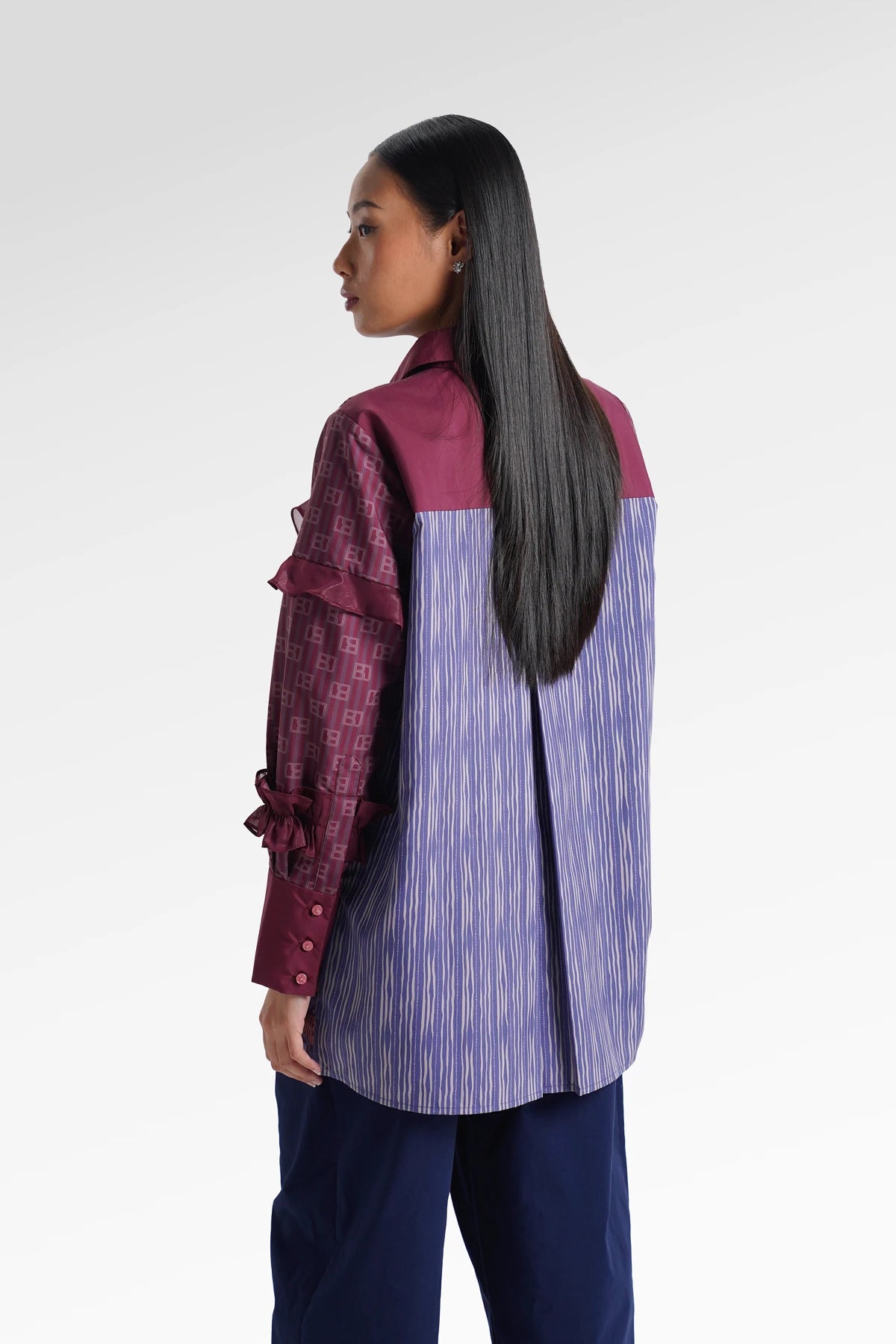 HBJ Ruffle Shirt - Luruh Lembayung