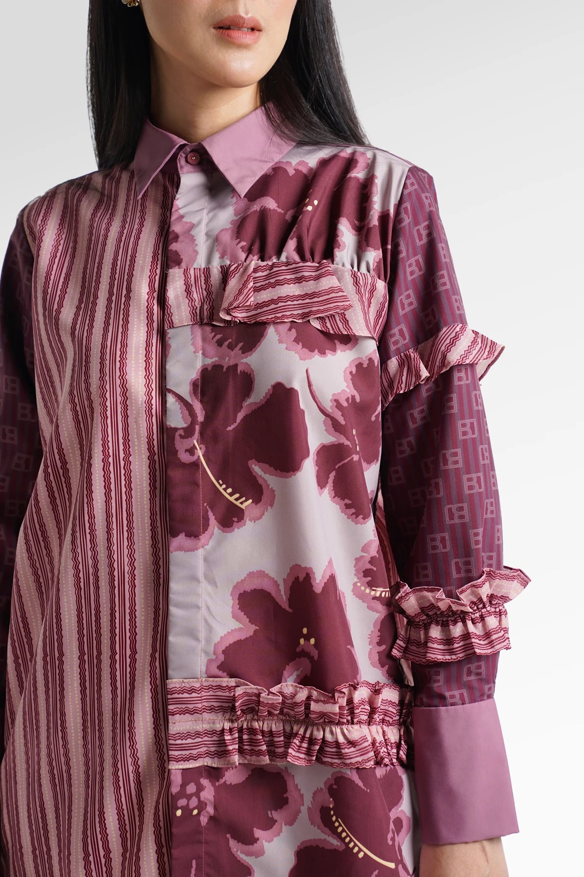 HBJ Ruffle Shirt - Senja Merona