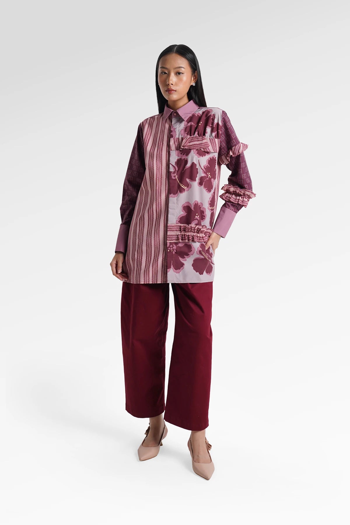 HBJ Ruffle Shirt - Senja Merona