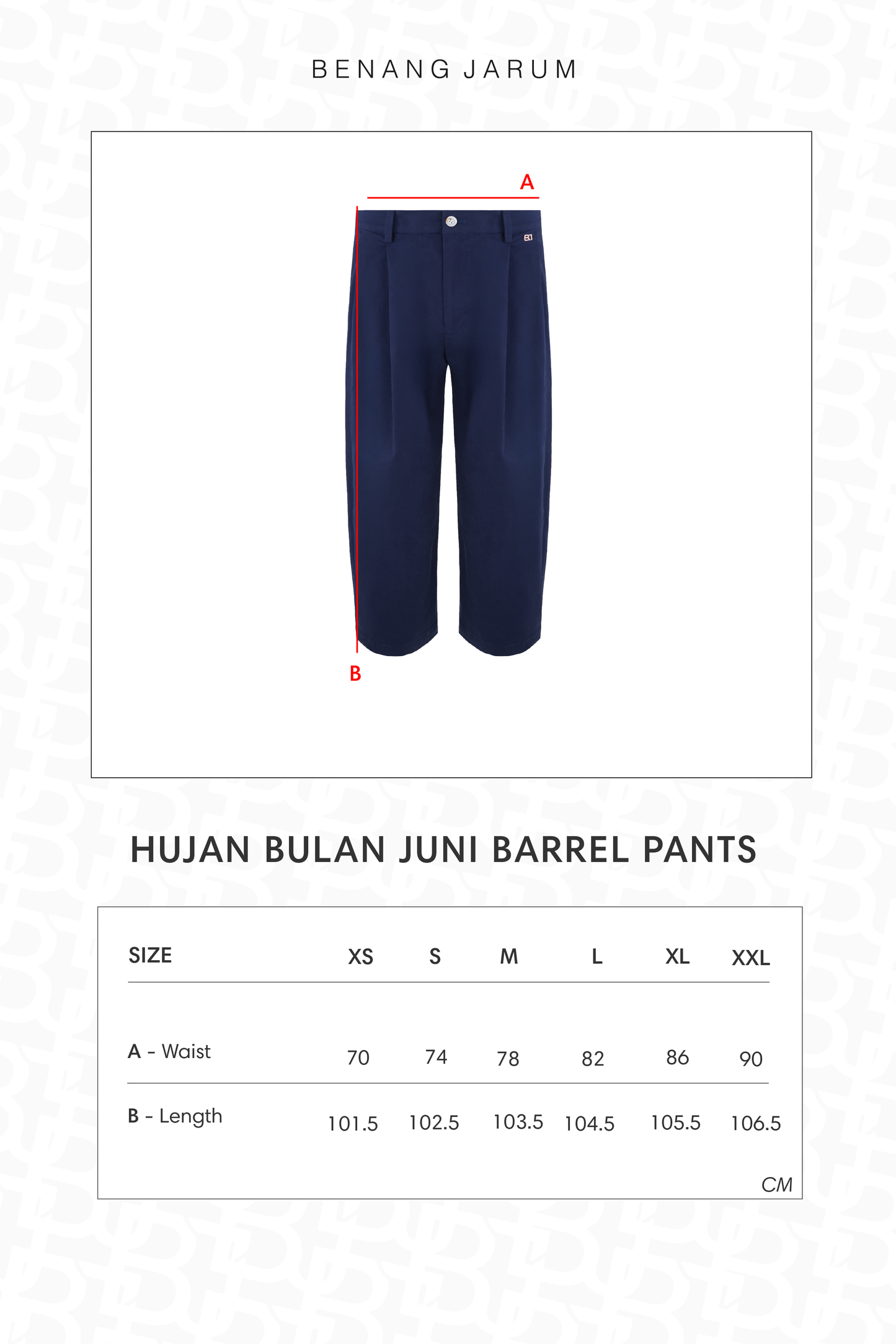 HBJ Barrel Pants - Malam Rintik