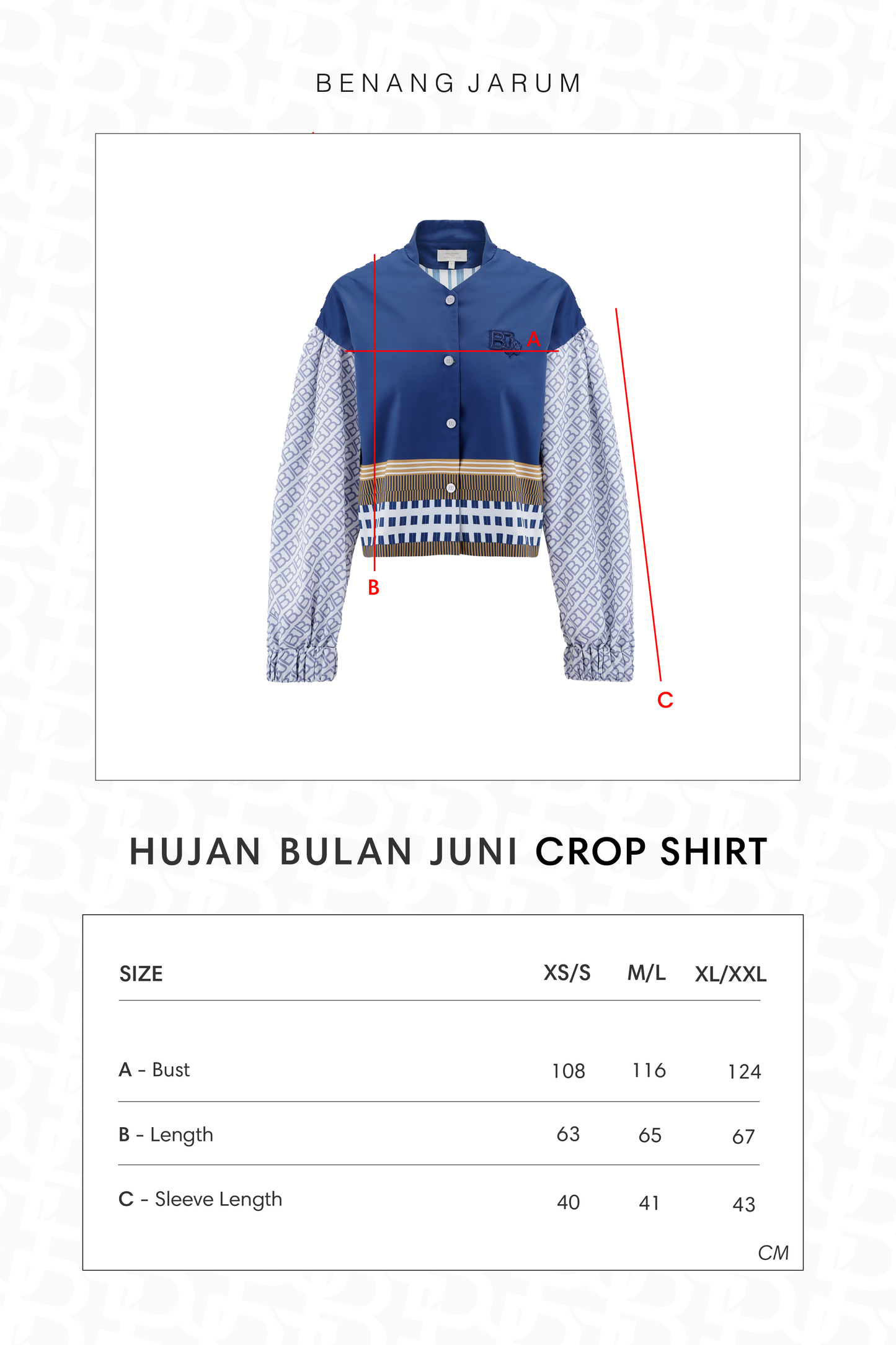 HBJ Crop Shirt - Rintik Sendu