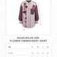 HBJ Flower Embroidery Shirt - Senja Merona