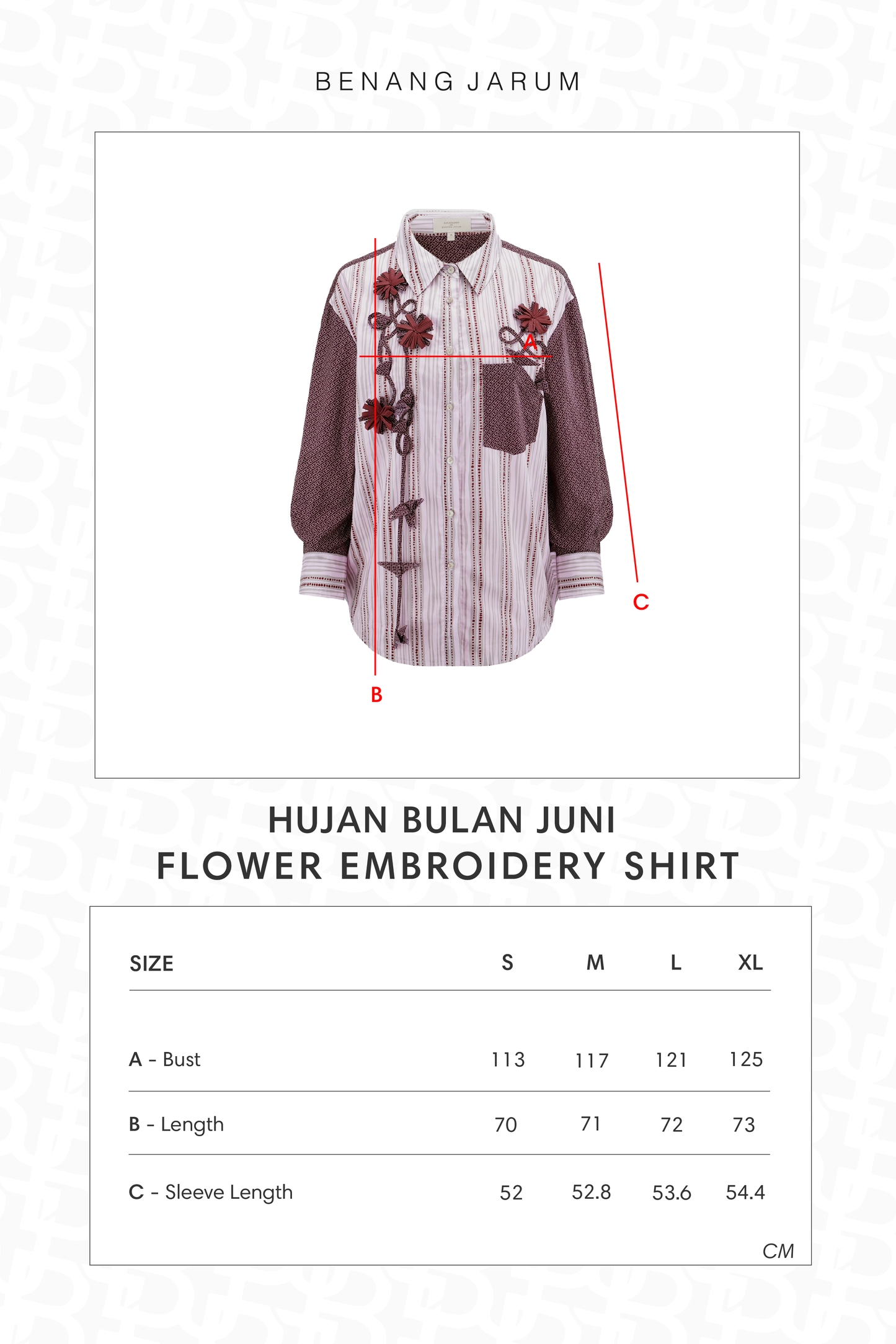 HBJ Flower Embroidery Shirt - Senja Merona