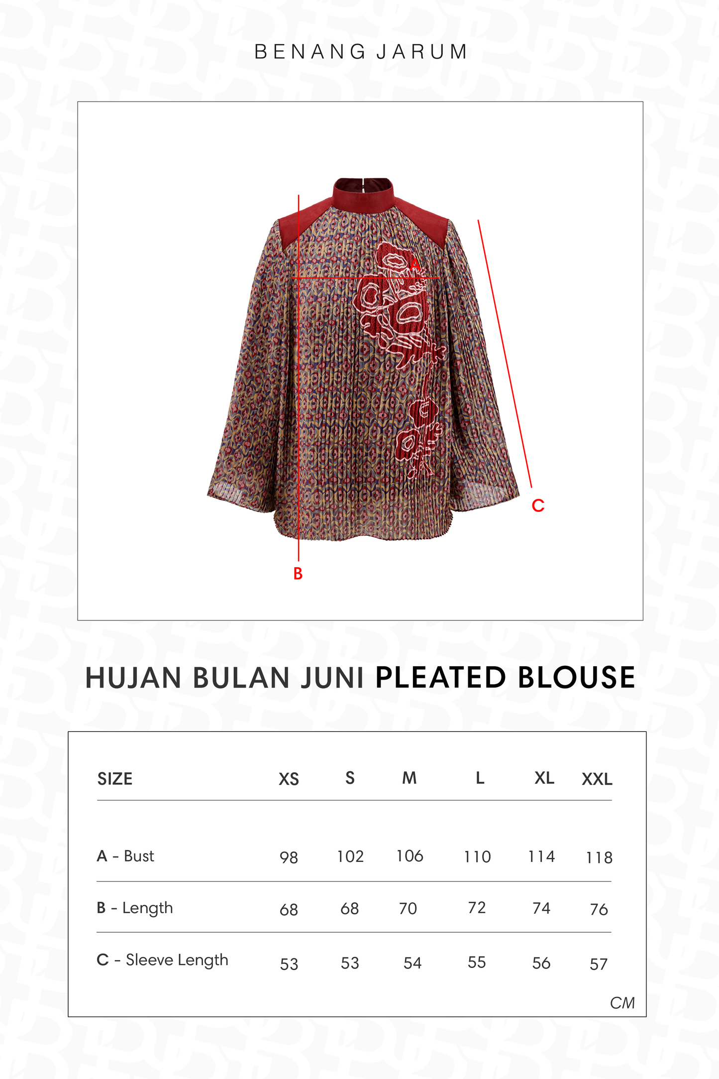HBJ Pleated Blouse - Bias Fajar