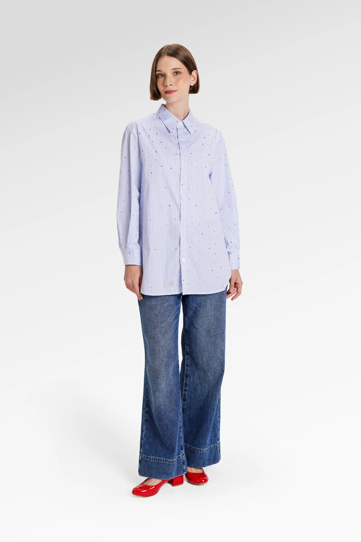 Hailey Pearl Shirt - Blue
