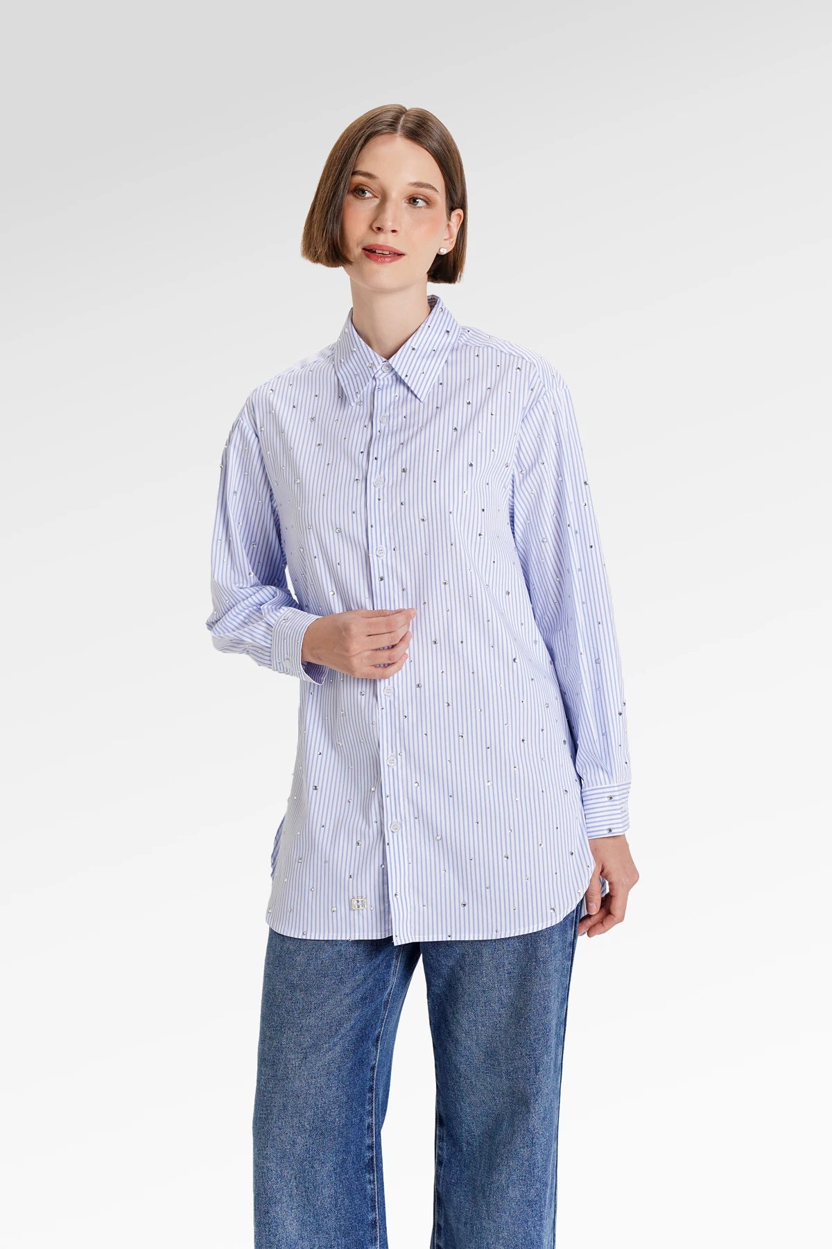Hailey Pearl Shirt - Blue