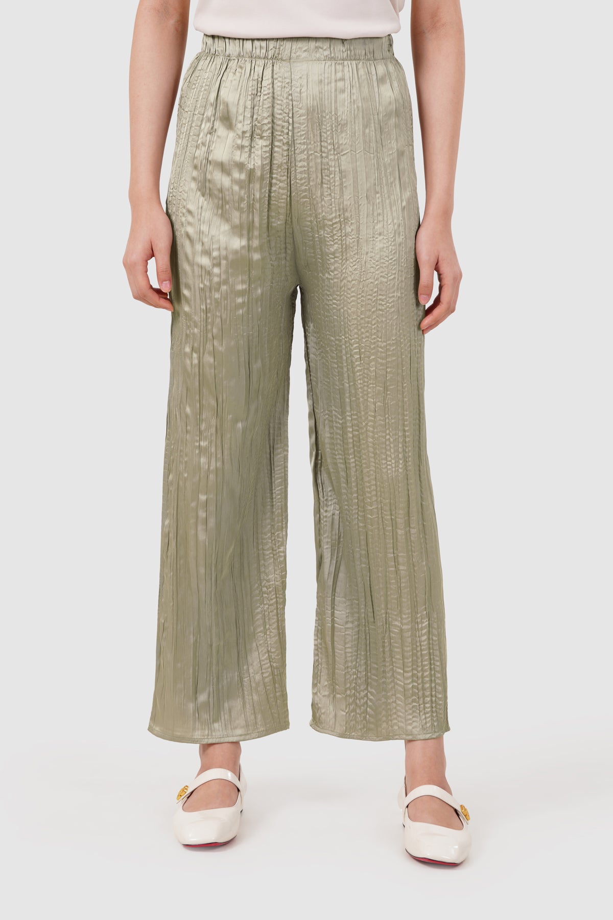 Harleen Texture Pants - Khaki