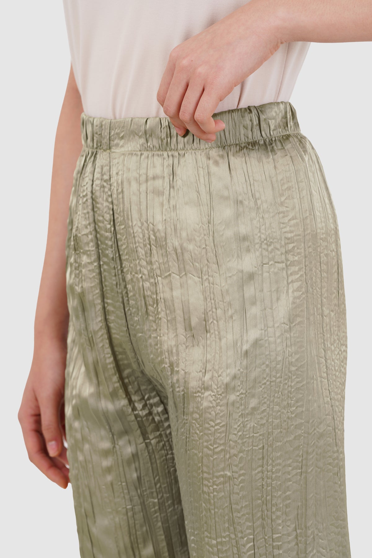 Harleen Texture Pants - Khaki