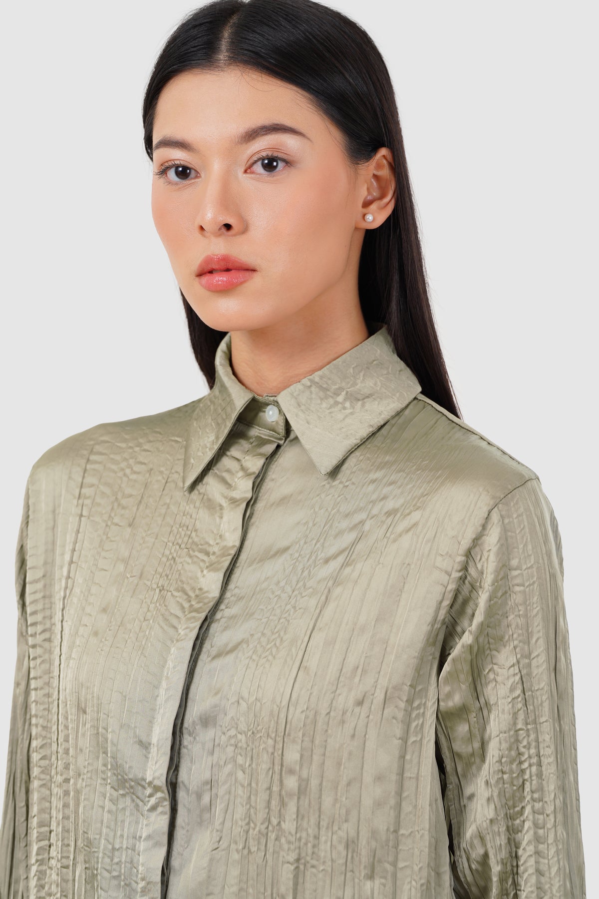 Harleen Texture Shirt - Khaki