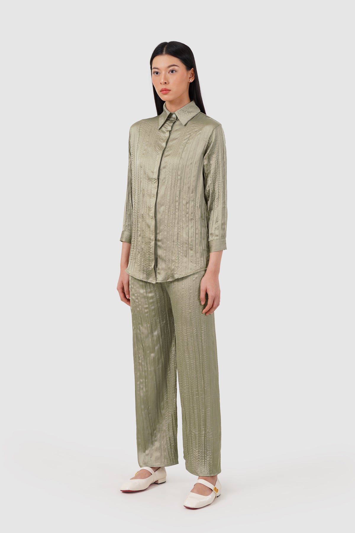 Harleen Texture Shirt - Khaki
