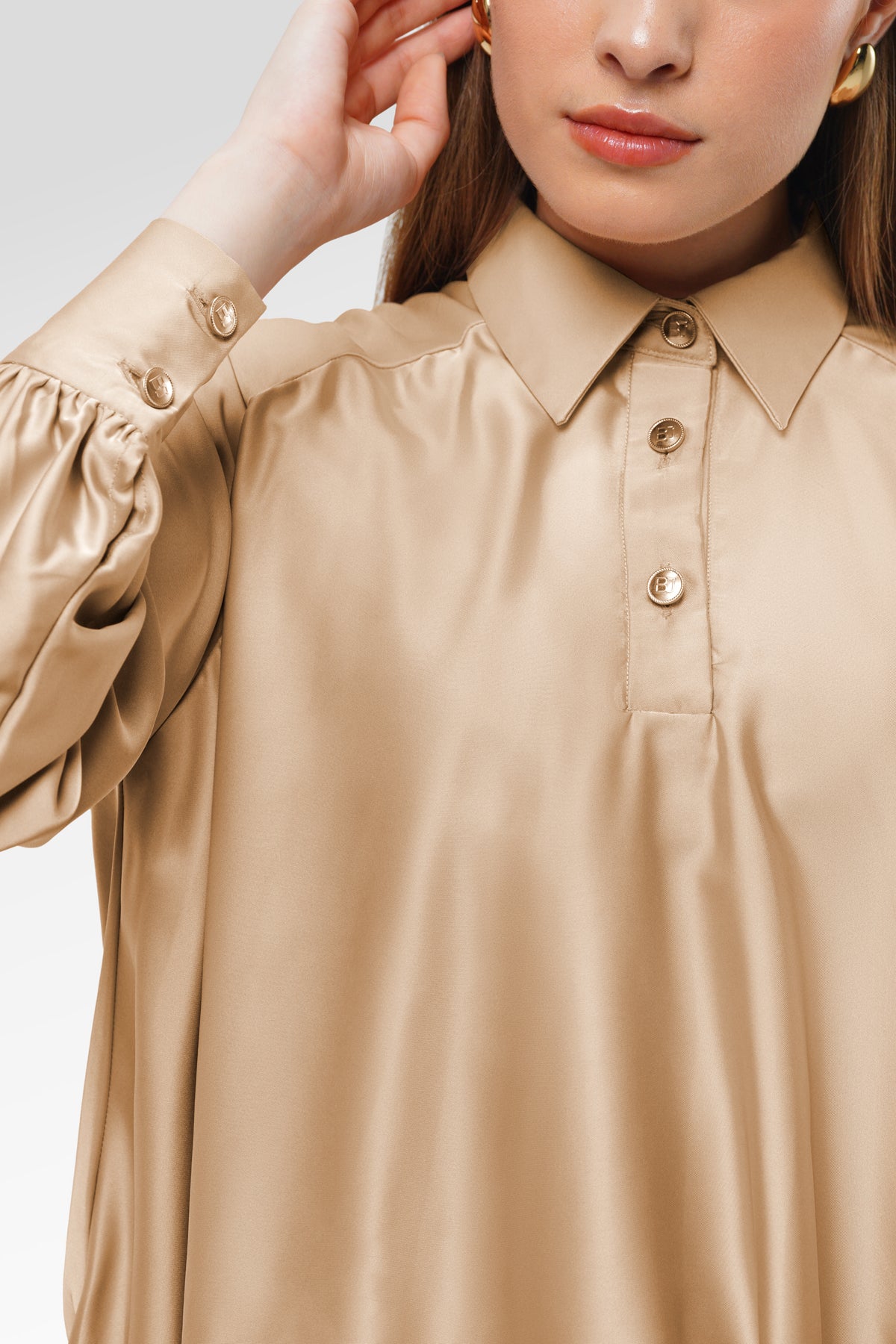 Hartley Puffy Shirt - Desert Dust