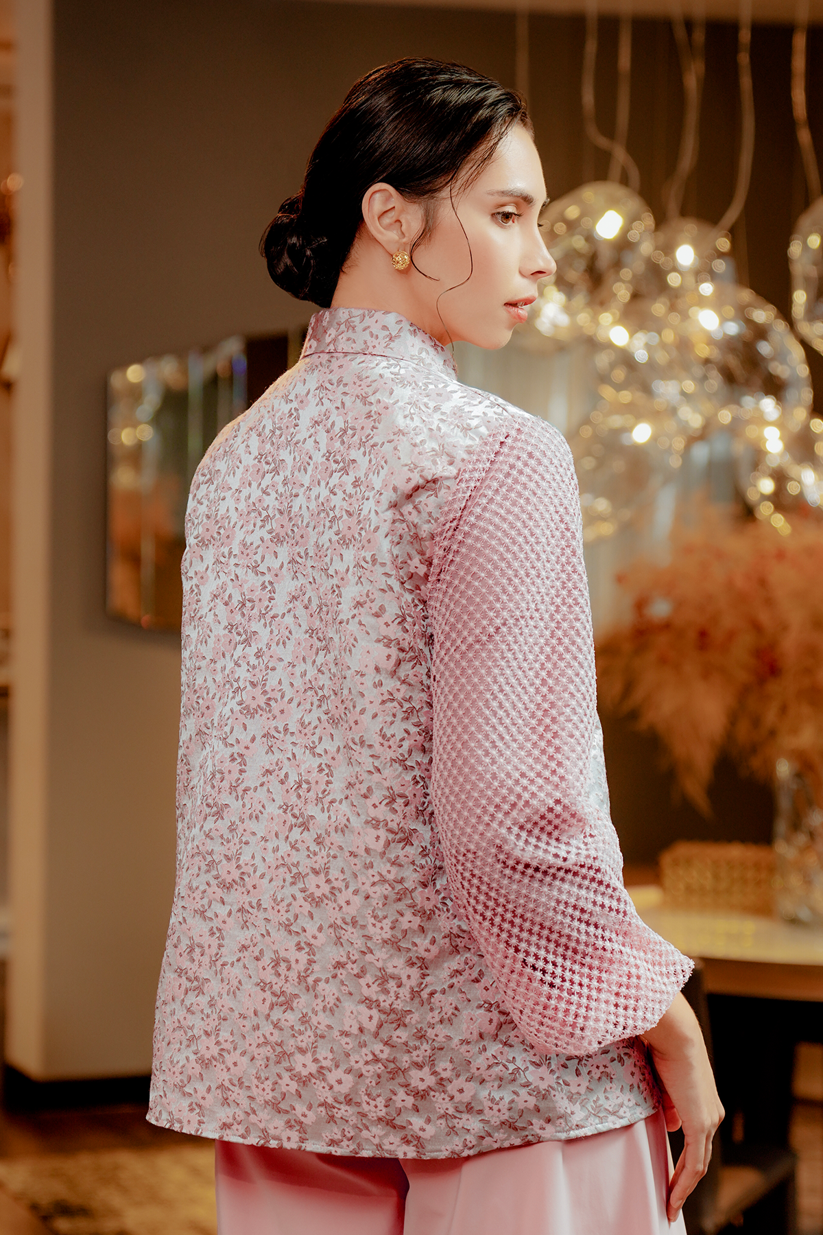 Heera Jacquard Shirt - Pink