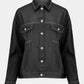 Helga Pleated Denim Shirt - Black
