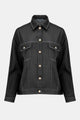 Helga Pleated Denim Shirt - Black