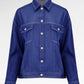 Helga Pleated Denim Shirt - Navy