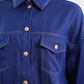 Helga Pleated Denim Shirt - Navy
