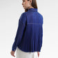 Helga Pleated Denim Shirt - Navy