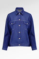 Helga Pleated Denim Shirt - Navy