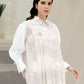 Irene Stripes Puff Shirt - Beige