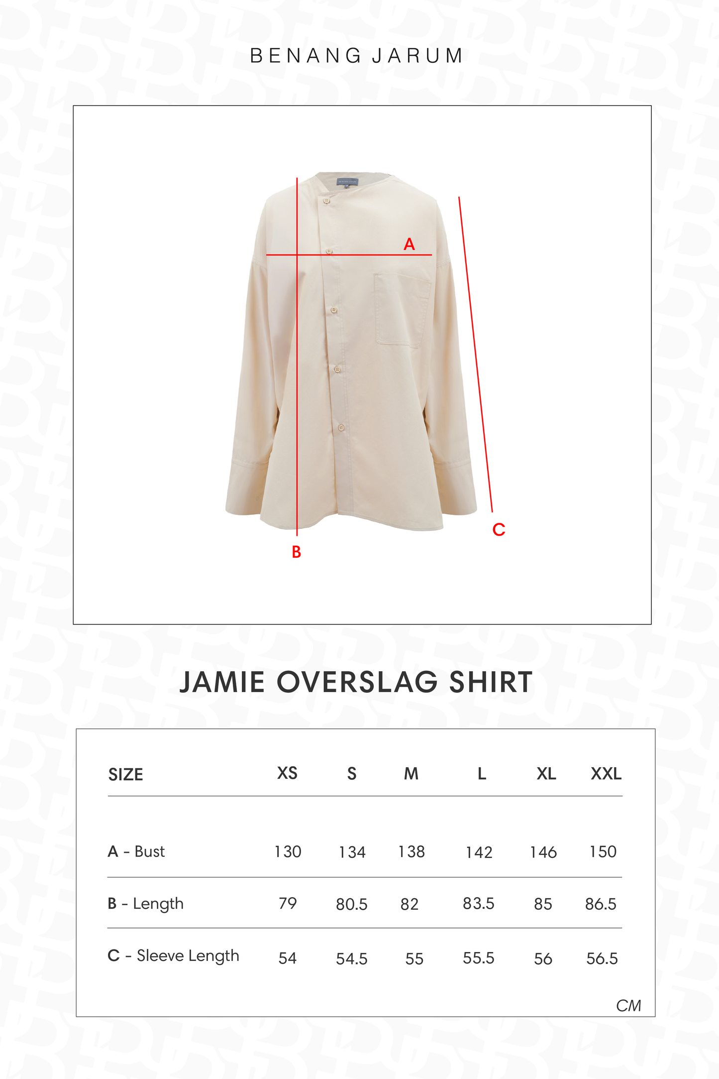 Jamie Overslag Shirt - Beige