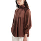 Jasmine Pleats Blouse - Toffee