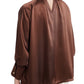 Jasmine Pleats Blouse - Toffee
