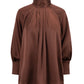 Jasmine Pleats Blouse - Toffee