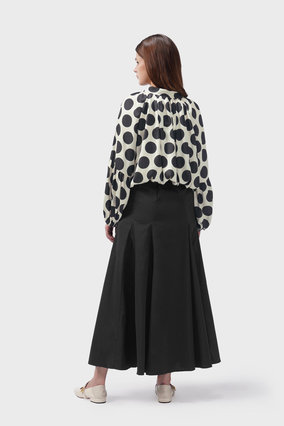 Jazzlyn Polka Blouse - Off White