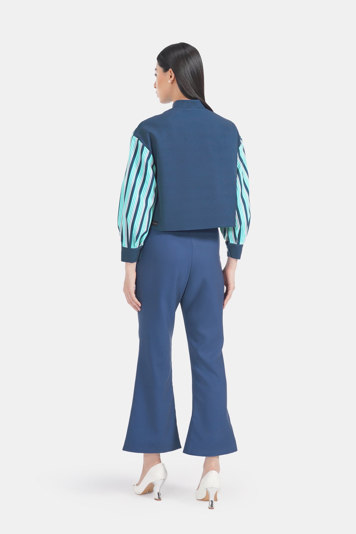 Jeniva Set Crop Jacket - Naval Blue