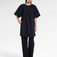 Jennie Puff Midi Dress - Navy