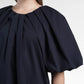 Jennie Puff Midi Dress - Navy
