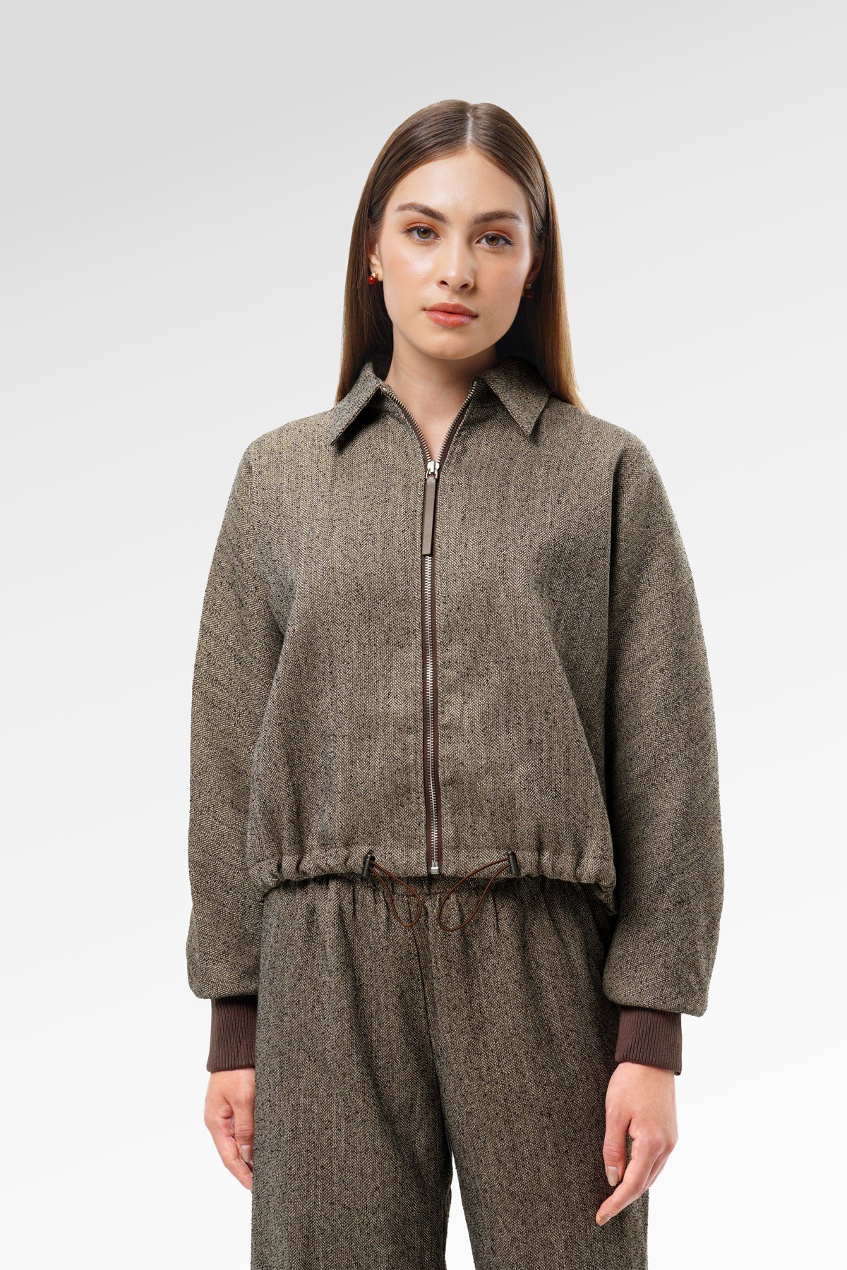 Jessie Crop Jacket - Taupe