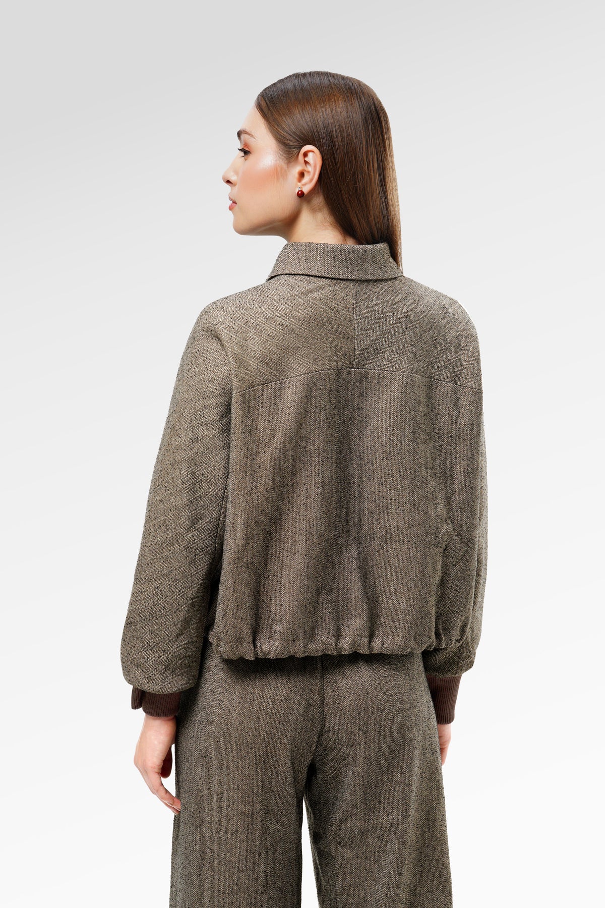 Jessie Crop Jacket - Taupe