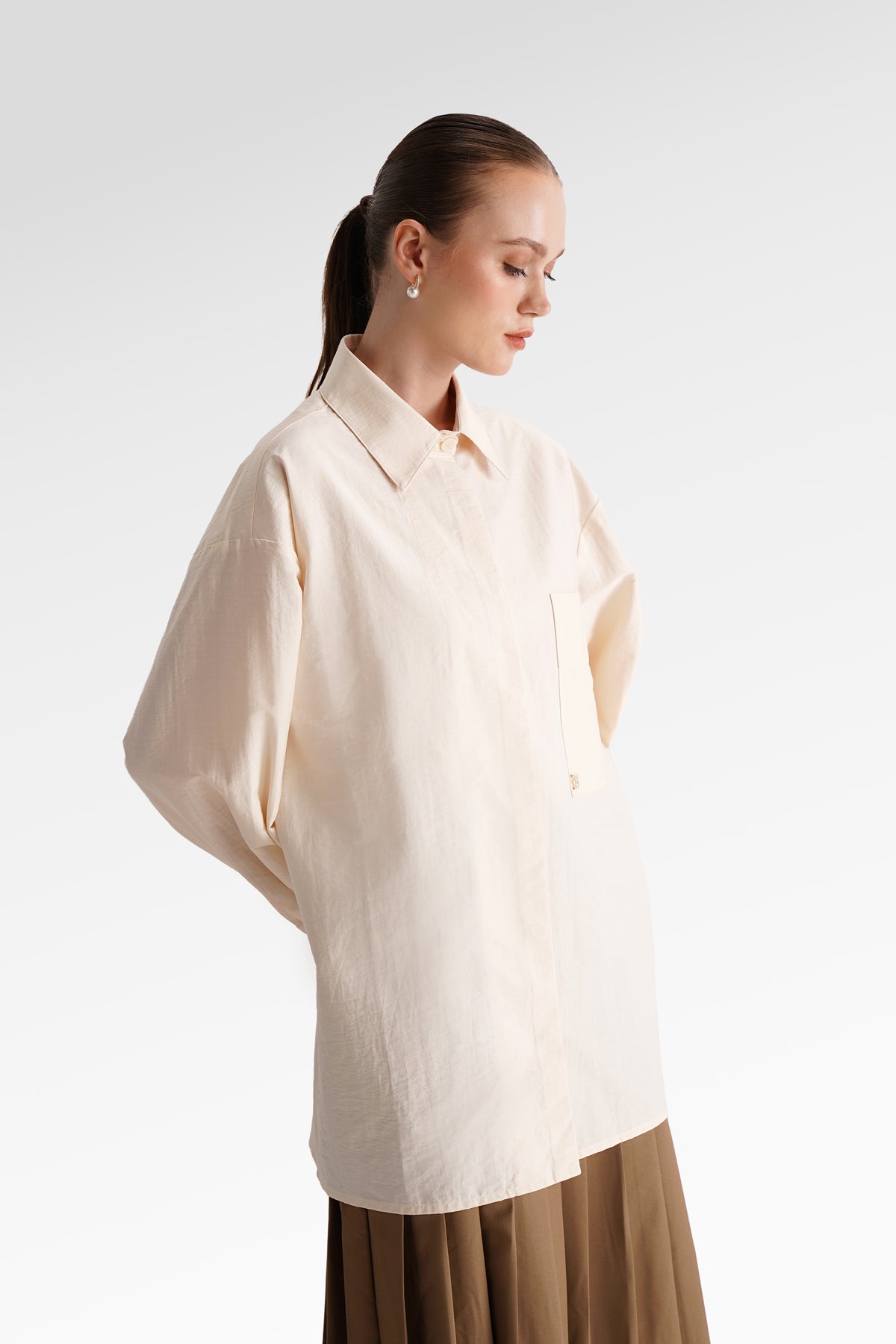 Keisha Pocket Shirt - Beige