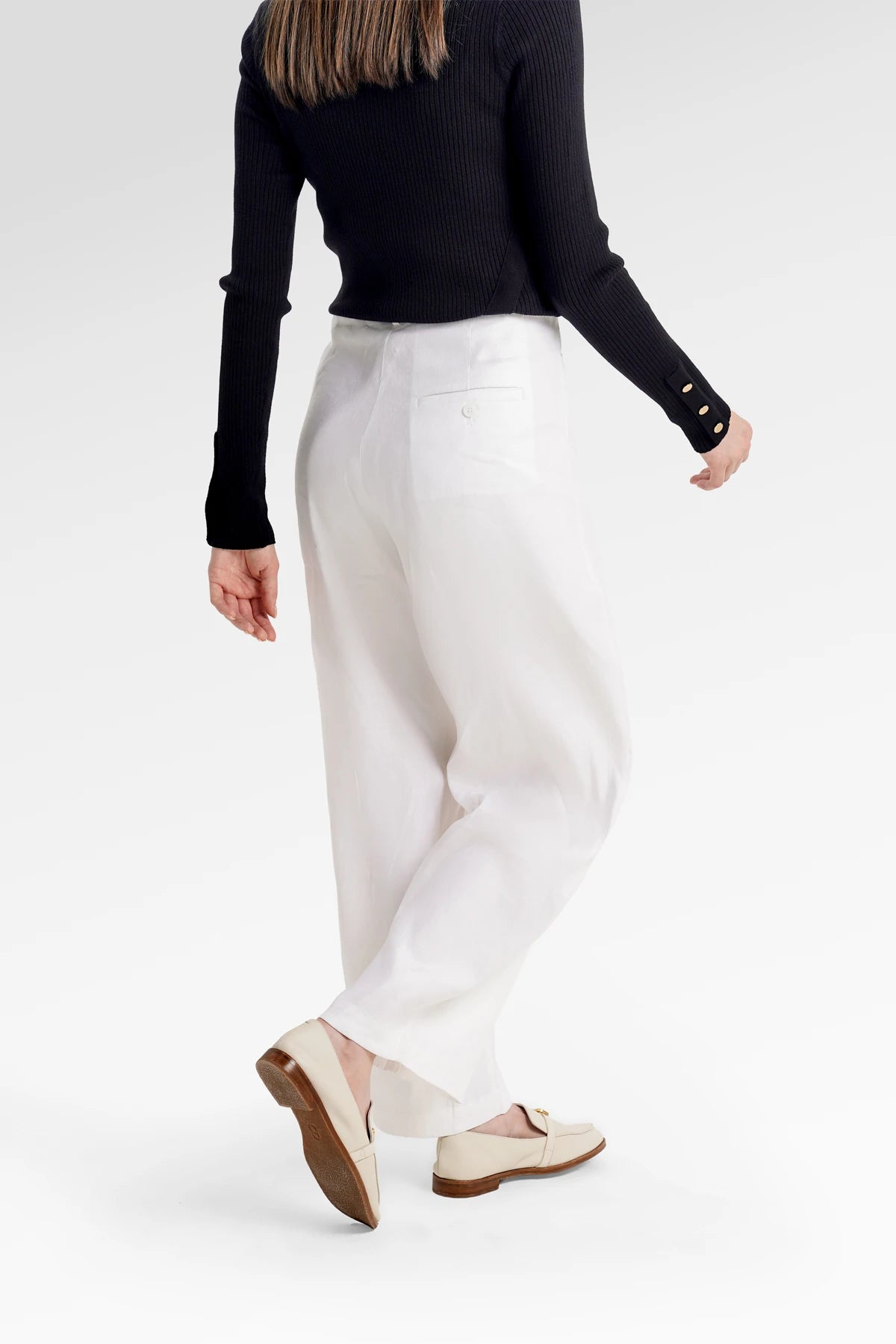 Kelly Barrel Pants - White
