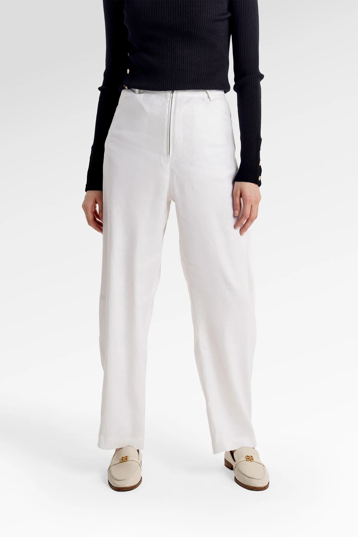 Kelly Barrel Pants - White