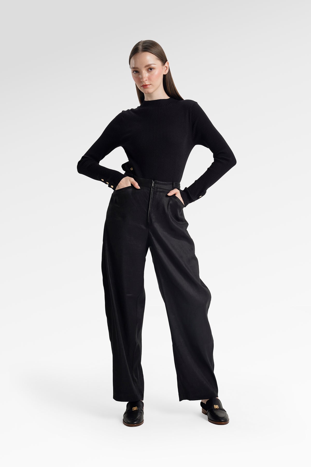 Kelly Barrel Pants - Black