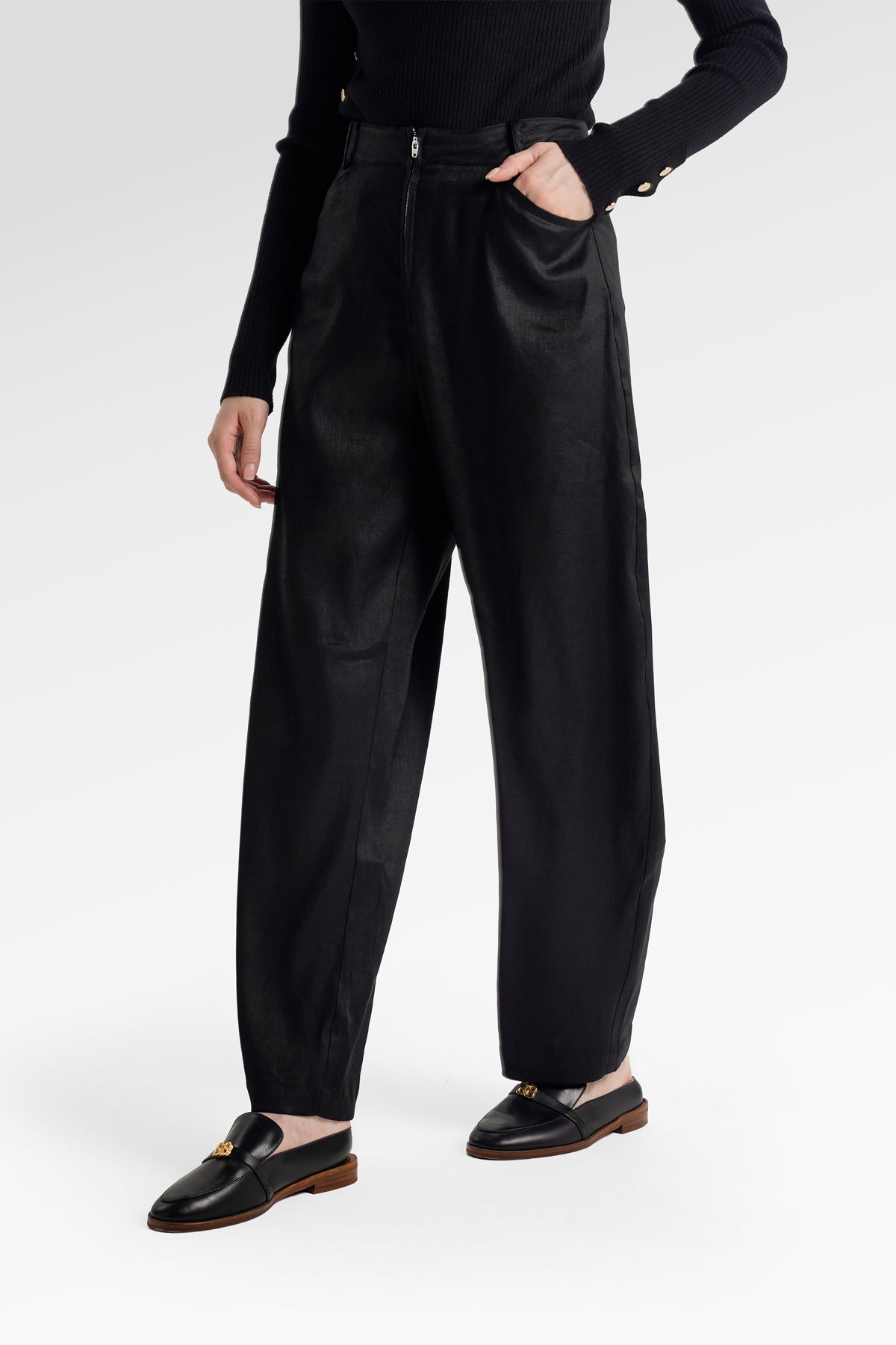 Kelly Barrel Pants - Black