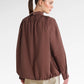 Kiana Drawstring Blouse - Brown