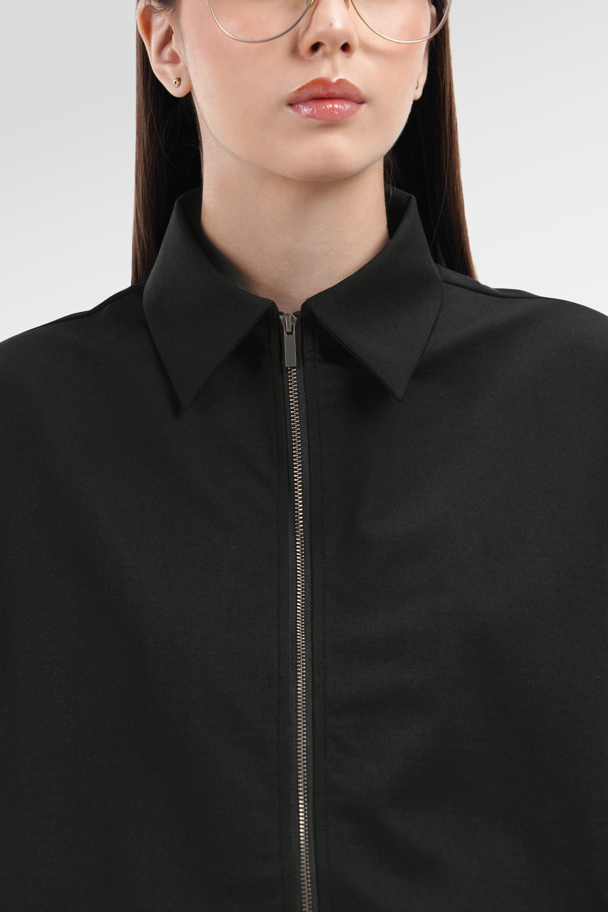 Kiana Zip Up Jacket - Black
