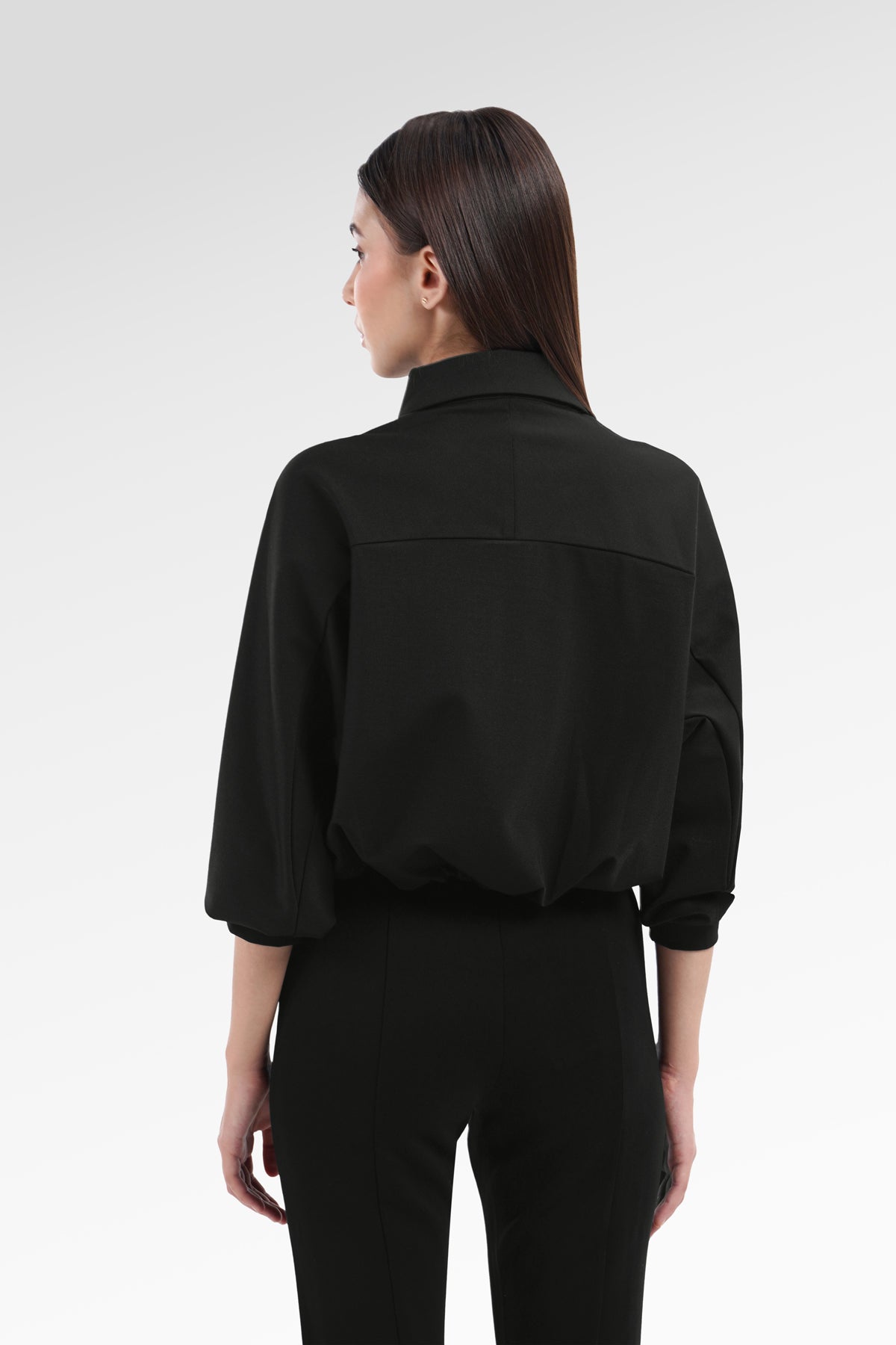 Kiana Zip Up Jacket - Black