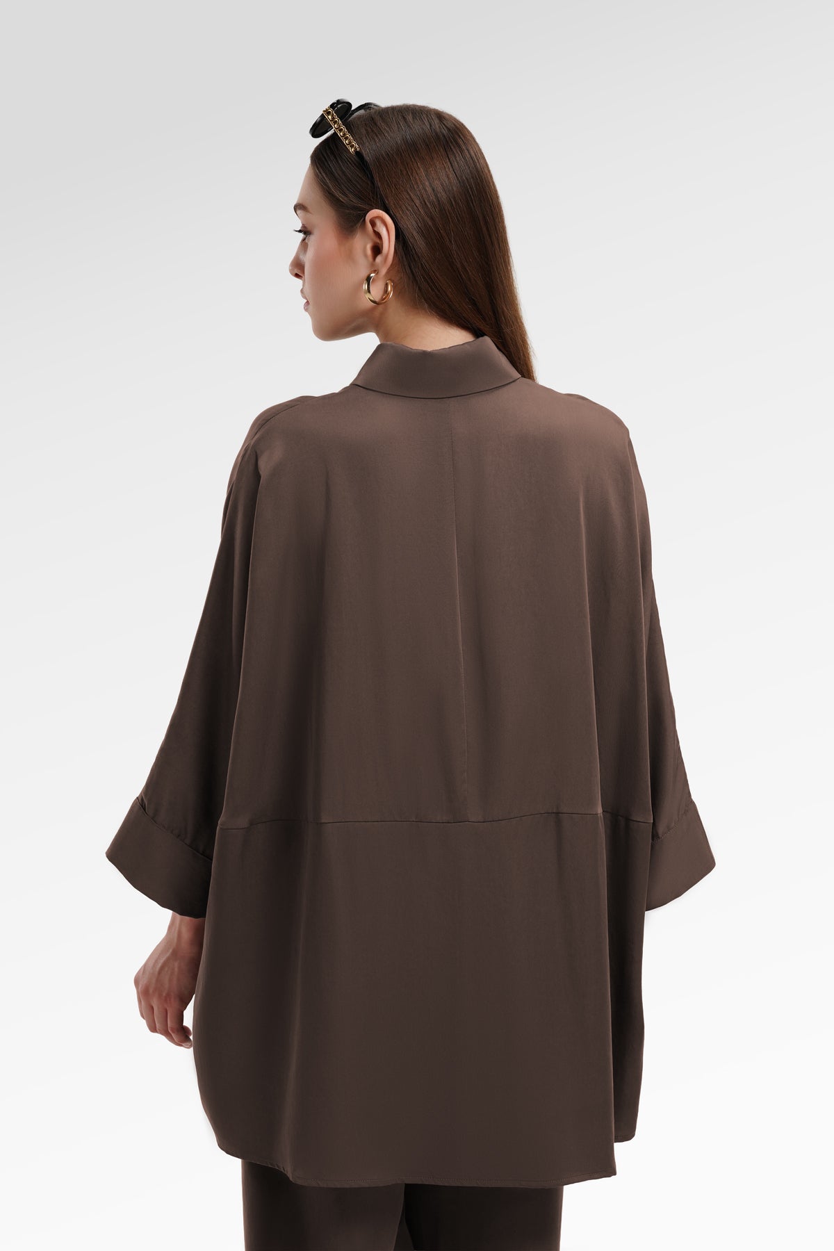Kyla Oversize Shirt - Dark Taupe