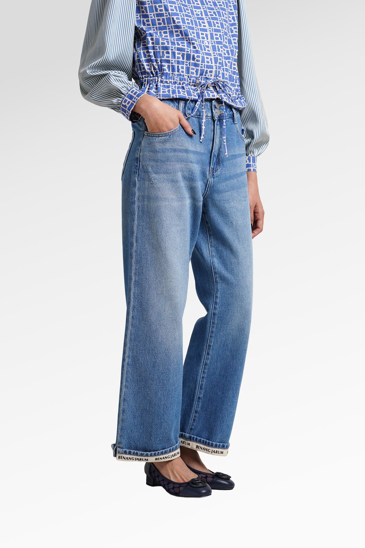 Kyra Denim Pants - Light Blue