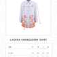 Lauren Embroidery Shirt - Blue