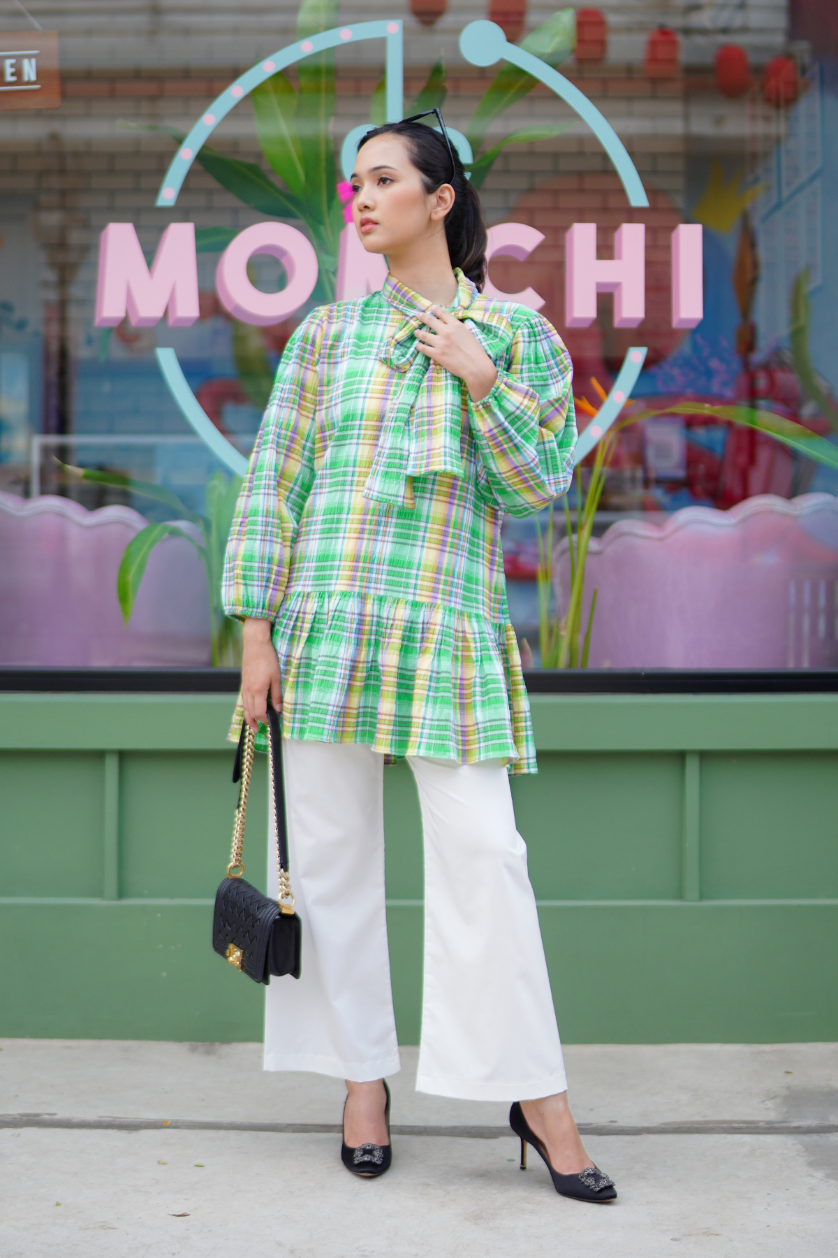 Bright Green Willow Midi Dress